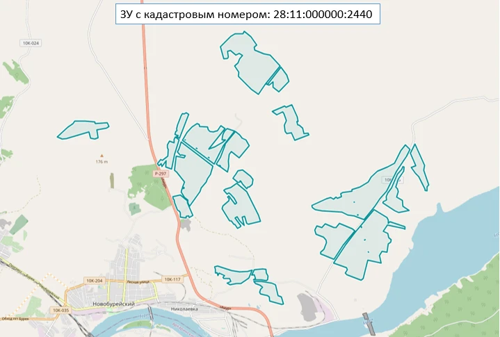3 земельных участка, общей площадью 1 559,4 га., расположенных в Амурской области, Бурейский район, вблизи пгт. Новобурейский.